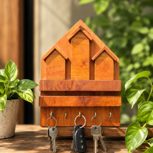 কাঠের কি হ্যাঙ্গার (Key Holder)