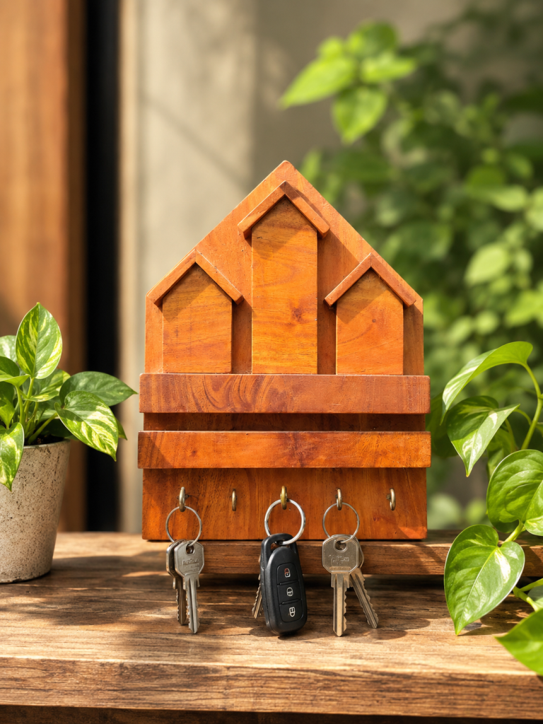 কাঠের কি হ্যাঙ্গার (Key Holder)